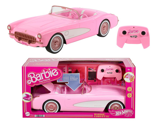 Hot Wheels Barbie Corvette A Control Remoto A Batería De B.