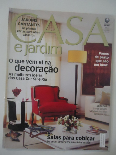 Casa E Jardim #597 Ano 2004 Decoração - Salas Para Cobiçar