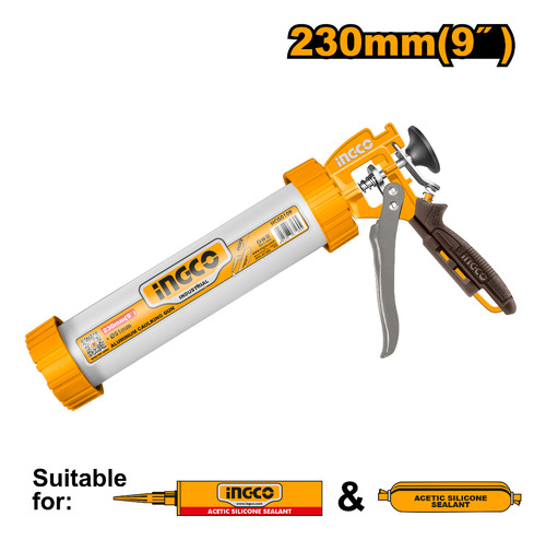 Pistola De Aluminio Para Aplicar Silicona 9'' Ingco Hcg0109