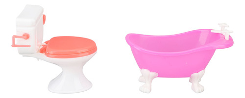 Set De Baño Dollhouse De Simulación De Lavabo En Miniatura