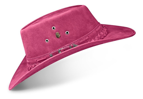 Imagem 3 de 6 de Chapeu Infantil Country Meninas Cowgirl Couro Feminino Luxo