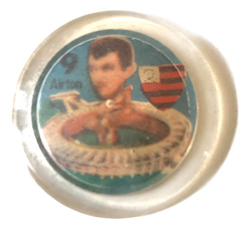 Botão Do Flamengo Onze De Ouro 1964 Único (atacante Airton) (Usado)