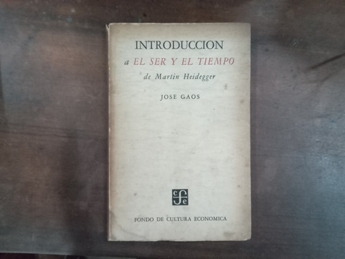 Libro Introduccion Al Ser Y El Tiempo De Martin Heidegger