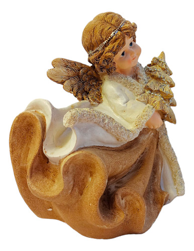 Figura Ángel Con Pino Navidad