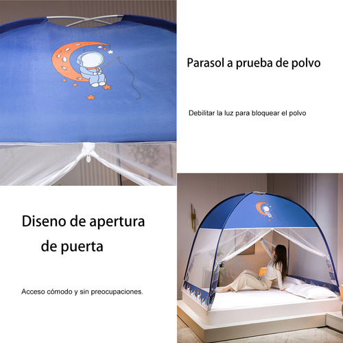 Mosquitera Pabellon Cama No Necesita Colgarse Con Dos Puerta