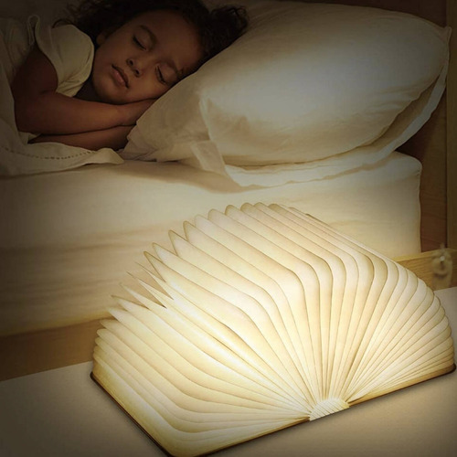 Lámpara Lectura Noche Recargable Luces Decorativa Libro Led
