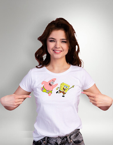 Playera Dama Qs Bob Esponja Patricio P3