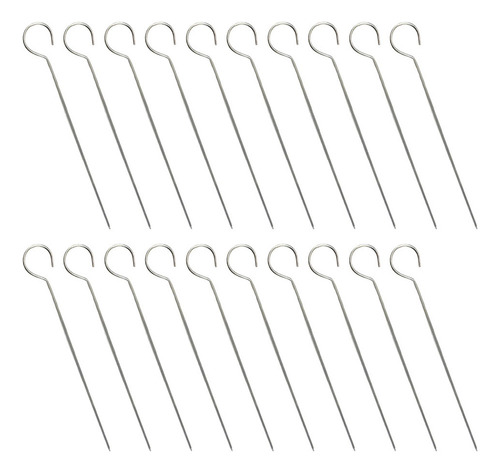 Brochetas De Camarones, Aguja De Cola De Ganso De Acero Inox