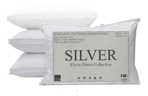 Almohada Cdi Silver Duvet Collection Con Funda 70x50cm Hotel