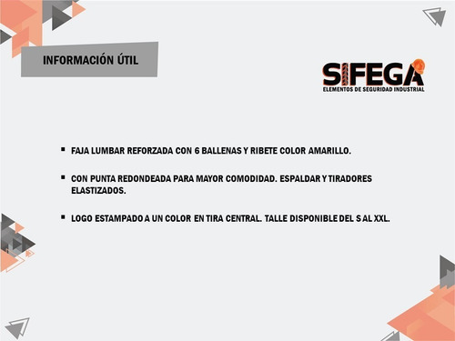 Faja Lumbar Promax Line Sifega