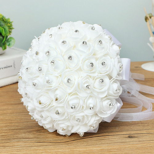 Fe Ramo De Flores Artificiales En Forma De Y Para Novia,