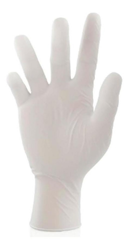Luvas descartáveis Volk do Brasil Descartável cor branco tamanho P de látex com pó x 100 unidades