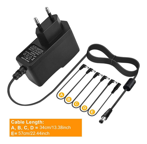 Cable Adaptador De Corriente De 9 V Para Pedal De Guitarra