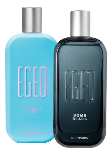 Egeo Vanilla Vibe Colônia 90ml + Egeo Bomb Black Colônia 90ml