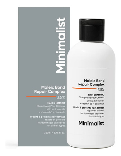 Minimalist Champú Capilar Para Cabello Dañado Y Cabello Encr