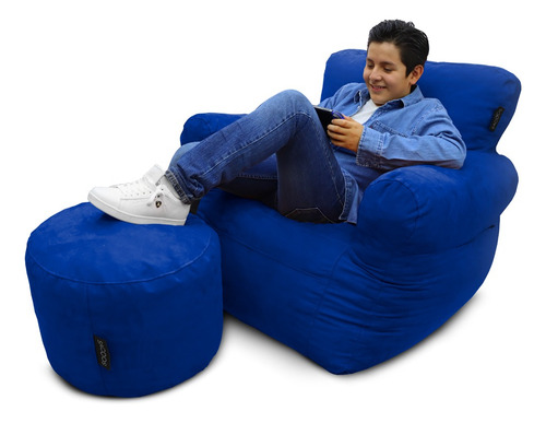 Puff Grande Sillón Individual Reposapies Taburete Adulto