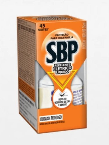 Kit 06 Refis Liquido Sbp 45 Noites Repelente Elétrico 35ml