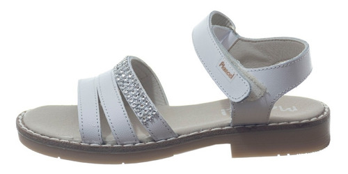 Imagen 2 de 9 de Sandalias Nena Marcel Ine Con Strass Urbanas Blancas
