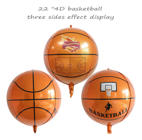Decoración De Cumpleaños Con Globo De Baloncesto 4d
