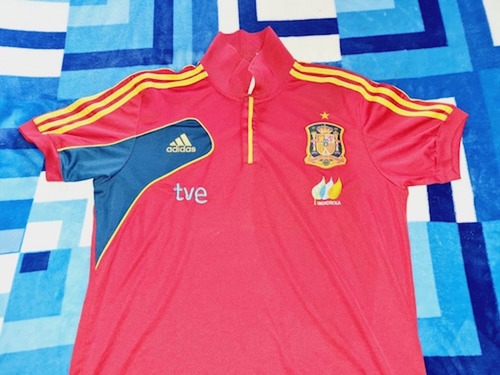 Seleccion España Camisa Polo Viaje Usada Jugador Extragrande (Usado)