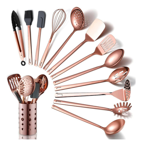 Conjunto De Utensilios De Cocina De Cobre, 13 Piezas Utensil