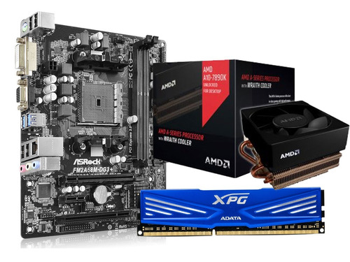 Combo Board Procesador Amd A10 7890k 4 Cores Memoria 8gb