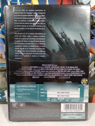 Pelicula El Planeta De Los Simios 2001 Tim Burton Dvd (Usado)