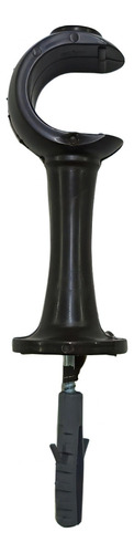 Suporte Varão Cortina Simples 28mm Par Com Ponteira Cor Imbuia