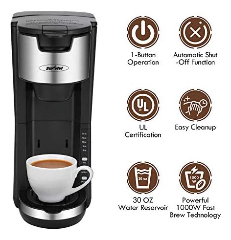 Cafetera 2 En 1 De Una Sola Porción, Cafetera De Una Taza Pa