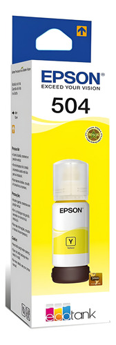 Tinta Epson T 504 Amarillo | L4150, L4160, L6161, L6171