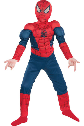 Disfraz Clasico De Spider-man De Halloween Para Ninos, Inclu