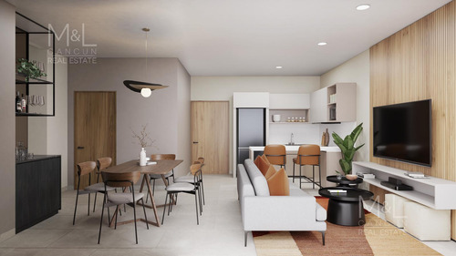 Departamento En Venta 1 Recámara 60 M2, Kun 21°86° En Cancún