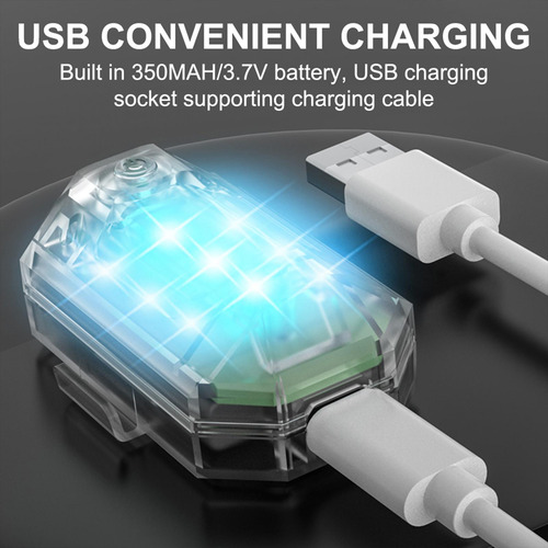 Luces Led Estroboscópicas Usb Recargables Luz Doble Remota