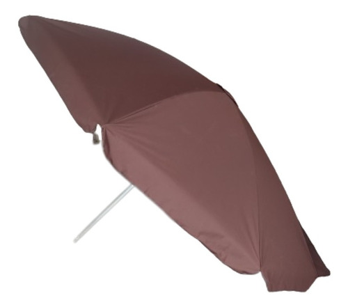 Parasol Sombrilla Lona Gruesa Acero Café 2 Mts Diame Imperme