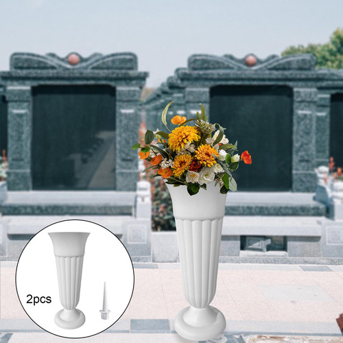 4 Piezas De Jarrón De Cementerio Con Estaca Y Florero De