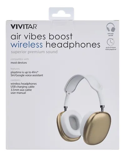 Aud fono Air Vibes Vivitar V50023bt Bluetooth Premium Dorado