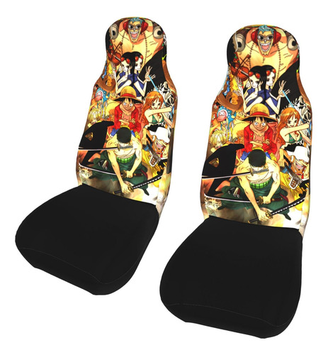 2 Funda Asiento Automovil Anime Una Pieza Delantera 1