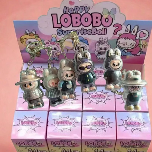 Llavero Compatible Con Labubu Caja Sorpresa Estuche Acrílico