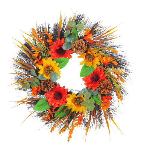 Corona De Flores Artificiales, Corona De Girasol, Corona De