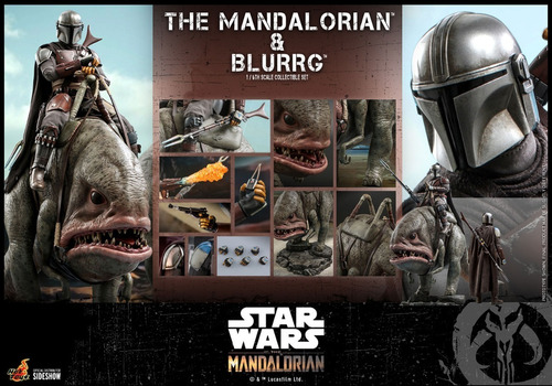 Hot Toys Mandalorian & Blurrg Sixth Scale Set Figuras