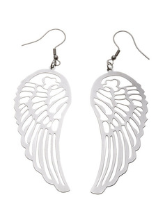 Mujer Dama Niñas Pendientes de Plata 925 Alas de Ángel Cristal Aretes
