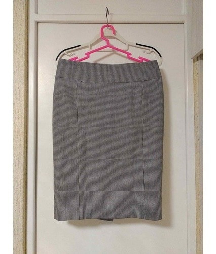 Falda Express Gris, A Cuadros Chico. De Mujer Talla S