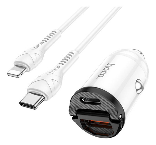 Cargador Set Usb A Tipo C Hoco Nz2 30w Carga Rápida Negro