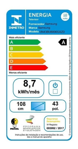 Imagem 8 de 8 de Samsung Smart Tv 43 Crystal Uhd 4k Bu8000 2022
