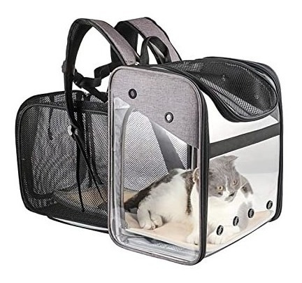 Imagen 3 de 7 de Mochila Transportadora Para Gatos Y Perros Ch Expandible