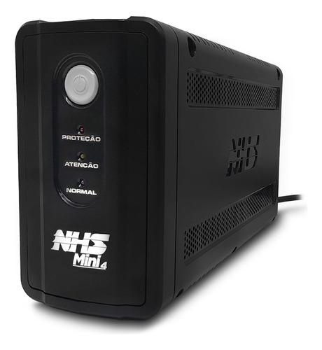 Nobreak 600va Nhs Mini 4 Senoidal Bivolt S/120v 6 Tomadas Cor Preto
