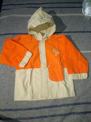 Chaqueta Material Nautica Para Niño, Color Naranja