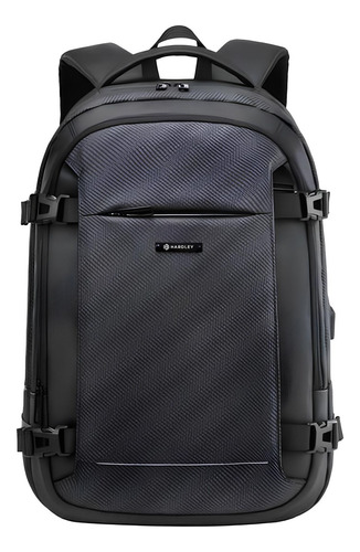 Bolso Morral Portail Hardley Puerto Usb Anti Robo 20l Color Negro