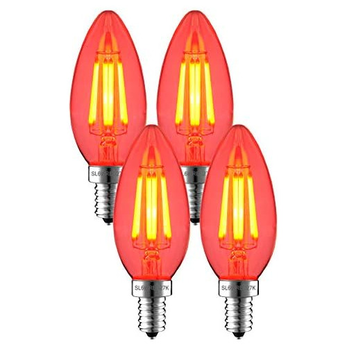 Bombilla De Luz Roja Led De Filamento De 5 Vatios E12, ...