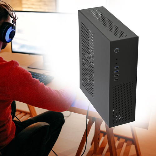 Estojo Para Computador Desktop Pequeno 1u 7.3l Aço Preto